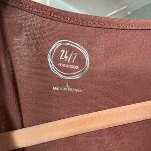 Maurices 24/7 tee, warm hickory color